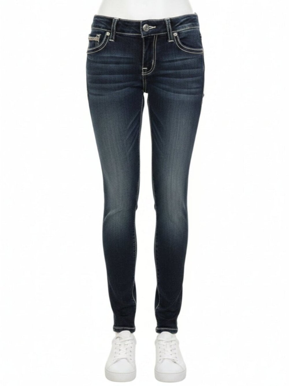 Women's Rock Revival Skinny Jeans 28x30 Rhinestone | #2477